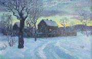 Otto Hennig Kald vinteraften painting